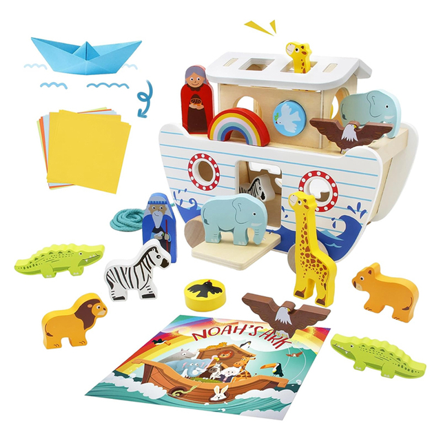 Noah's Ark Wooden Toy Set