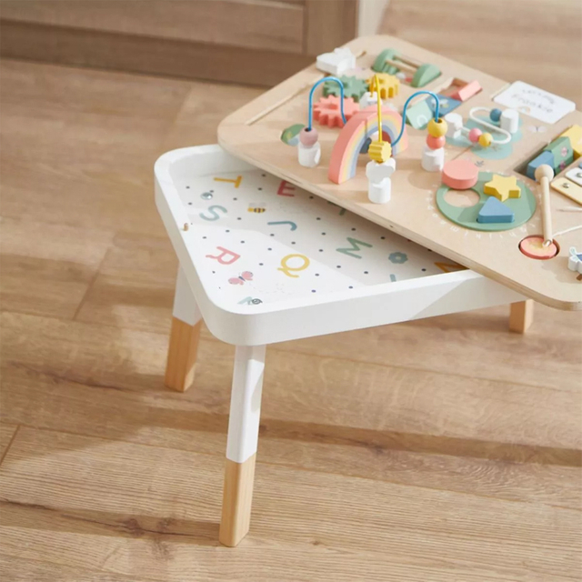 Montessori Wooden Activity Game Table for Kids