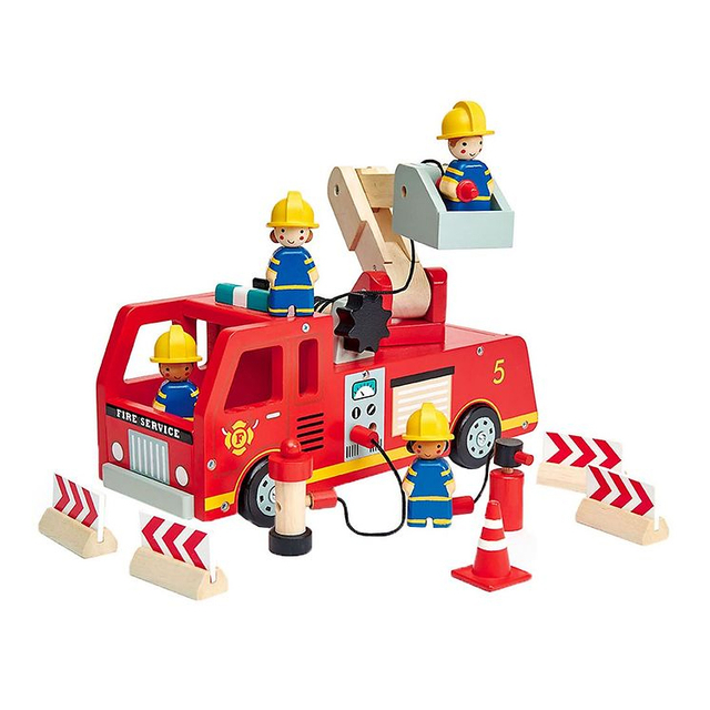 Educational Mini Wooden Fire Truck Toy for Kids
