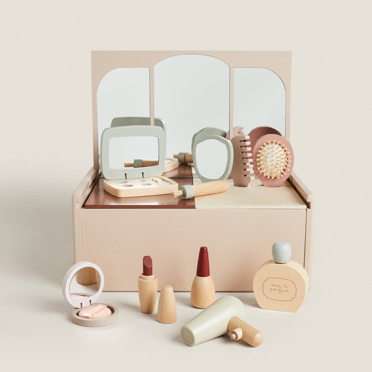Mini Wooden Dressing Table Toy Set for Kids