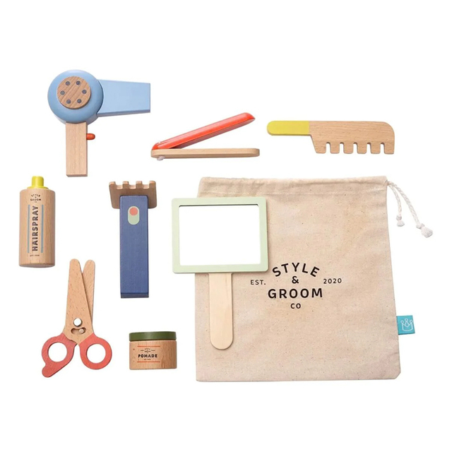 Simulation 8 Pcs Wooden Hairdressing Toys Set For KIds