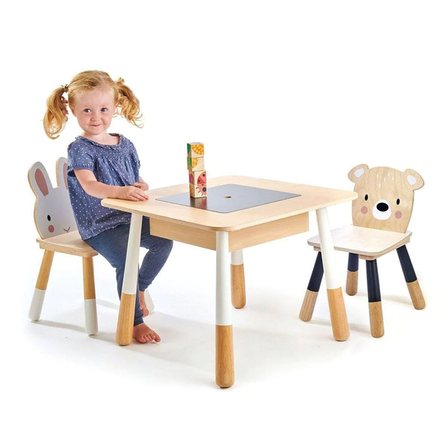 Kids Furniture Set Wooden Table with 2 Chairs