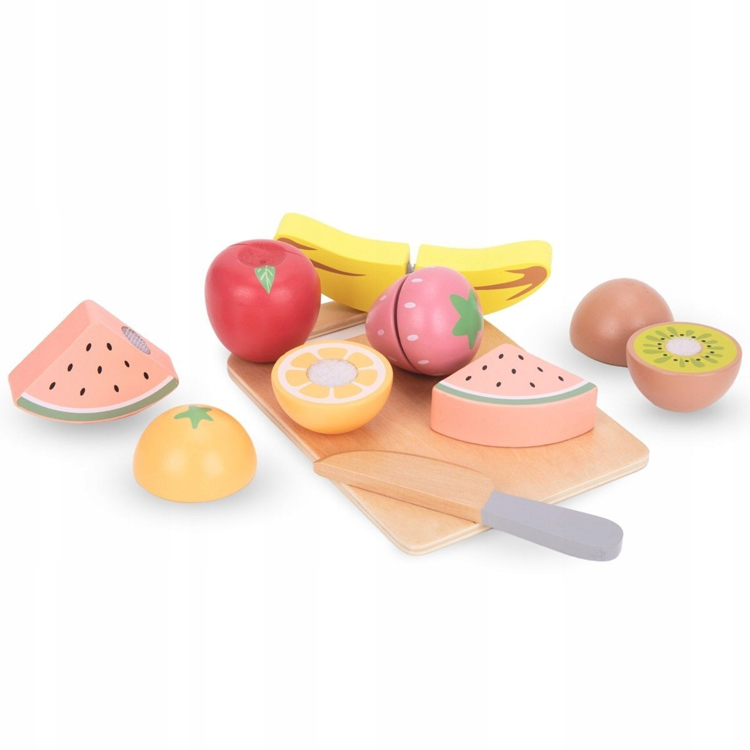 Kitchen Pretend Food Play Wooden Cutting Fruit Toys for Kids