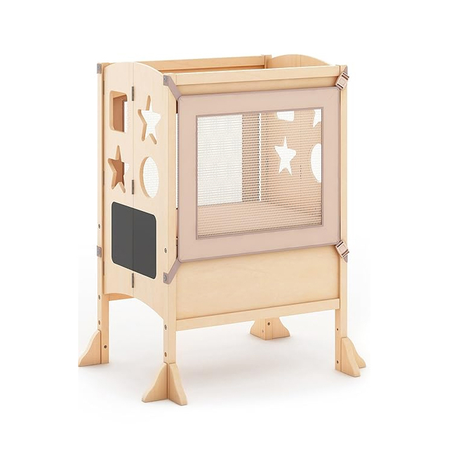 Montessori Foldable Wooden Learning Tower for Kids