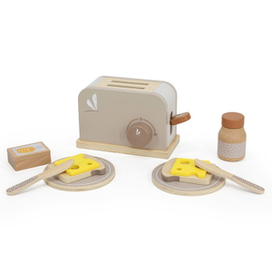 Kitchen Pretend Play Wooden Toaster Toy Set For Kids