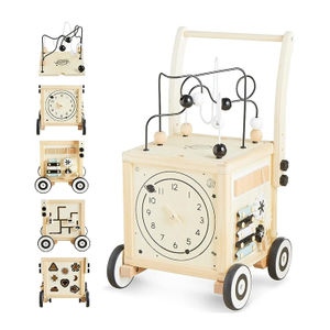 Educational Wooden Baby Walker Activity Cube