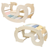 Wooden Macaroon Rainbow Color Rocking Chair for Baby
