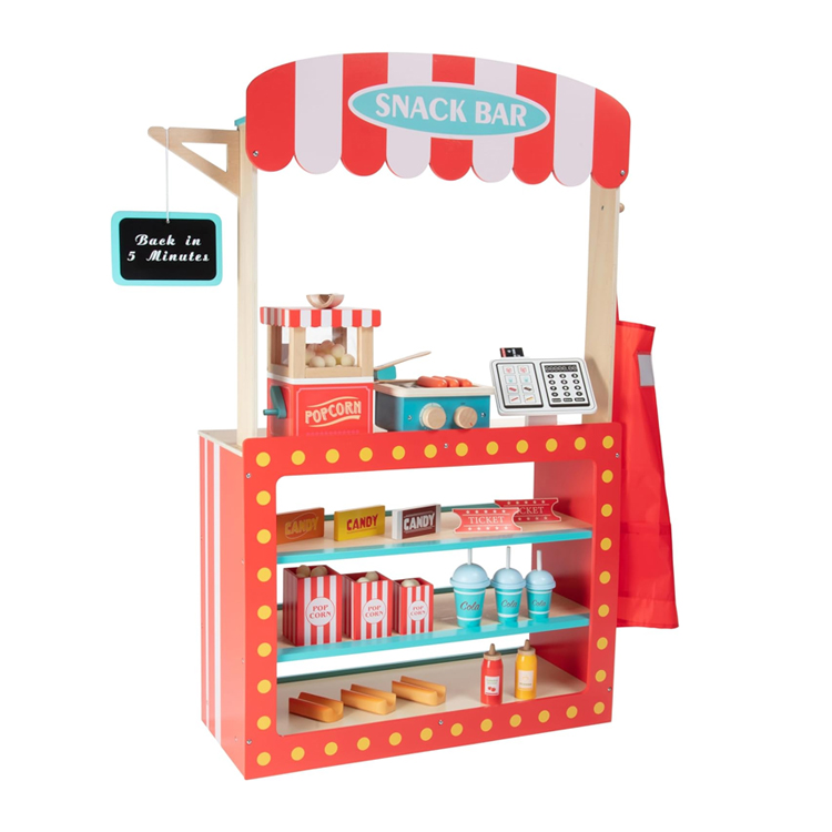 Wooden Movie Theatre Snack Bar Playset for Kids