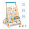 Toddler Push Activity Center Wooden Baby Walker Toy with Shape Sorter 