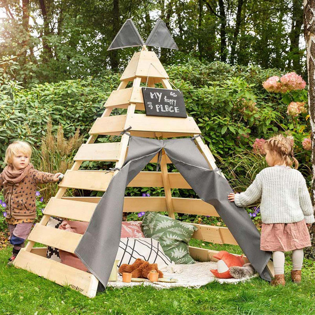 Wooden Kids Teepee Play Tent 