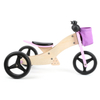 Wooden Kids Tricycle with purple and Storage Basket