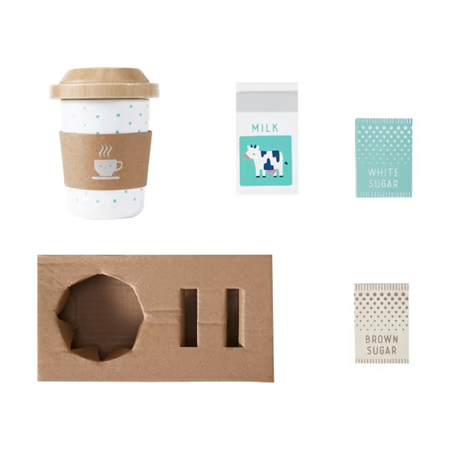 Wooden Coffee & Biscuit Play Set