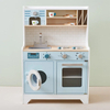Blue Wooden Kids Play Kitchen Set