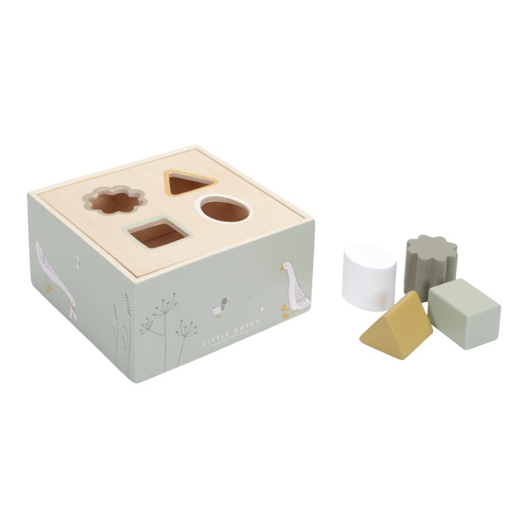 Wooden Shape Sorter Box for Toddlers