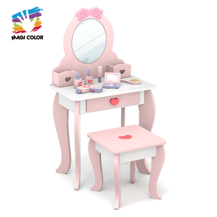 Wooden Kids Vanity Set with Stool