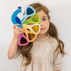 Rainbow Colors Peacock Wooden Kaleidoscope Game And Gift for Children Aged 3+ Years