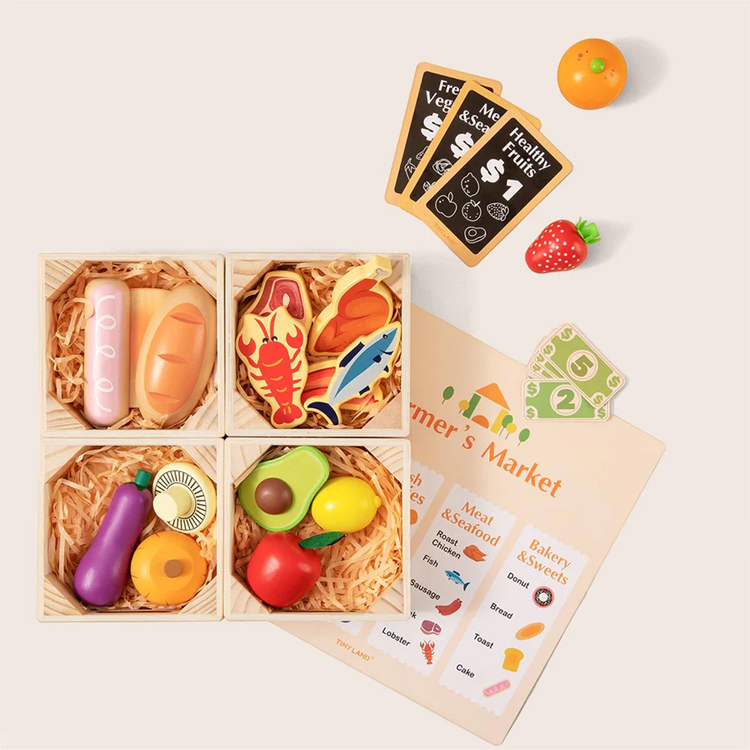 Wooden Fruit Market Toy for Pretend Play