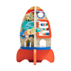 Wooden Rocket Activity Toy for Kids with Abacus & Space Elements