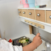Wooden Kids Play Kitchen Set with Oven and Cabinet