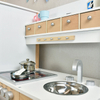 Wooden Kids Play Kitchen Set with Oven and Cabinet