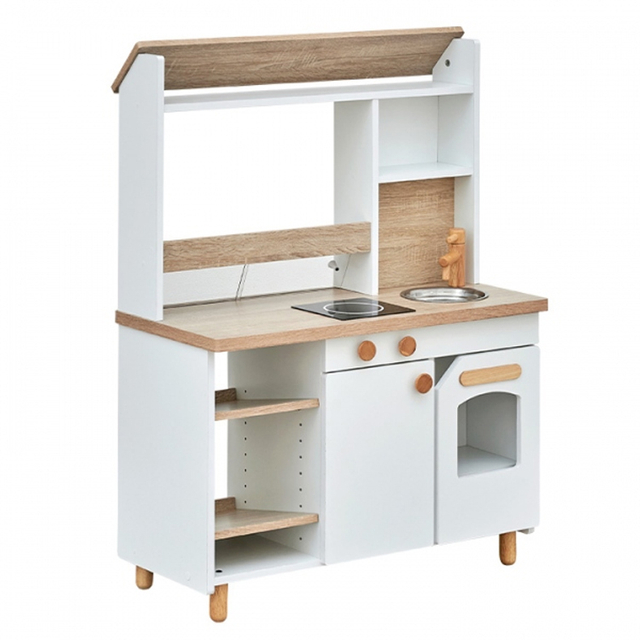 Wooden Kids Play Kitchen Set with Locker