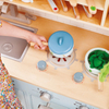 Blue Wooden Kids Play Kitchen Set