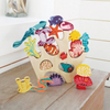 Wooden Ocean Coral Reef Stacking Toy with Marine Animal