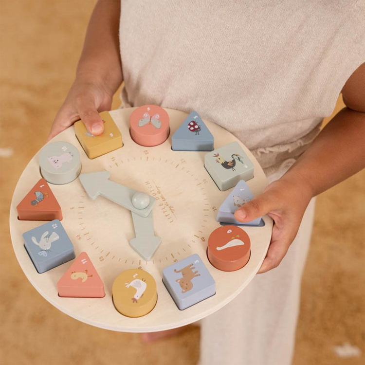 Wooden Shape Sorting Clock Toy