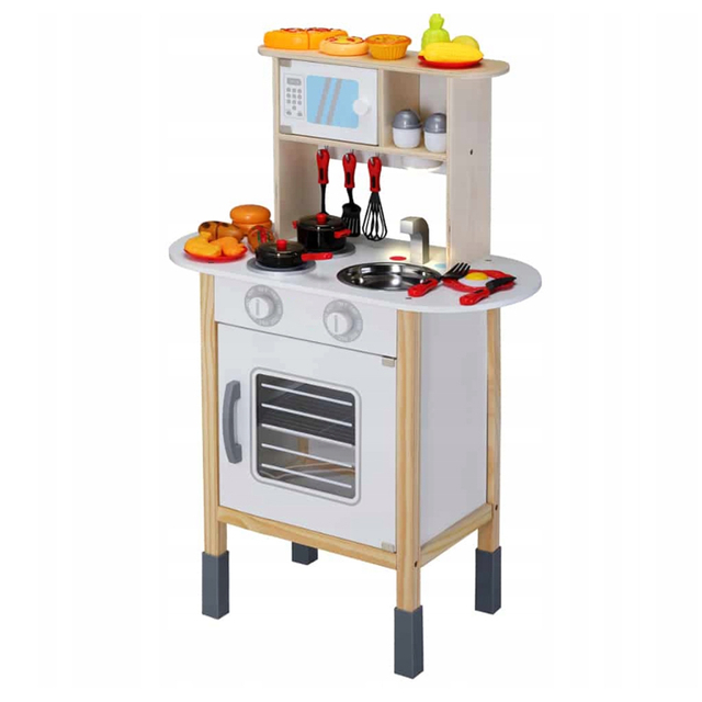 Retro Wooden Toy Kitchen for Kids