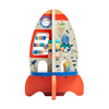 Wooden Rocket Activity Toy for Kids with Abacus & Space Elements