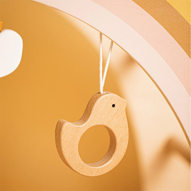  Wooden Rainbow Baby Gym Activity Climbing Frame with Hanging Toys