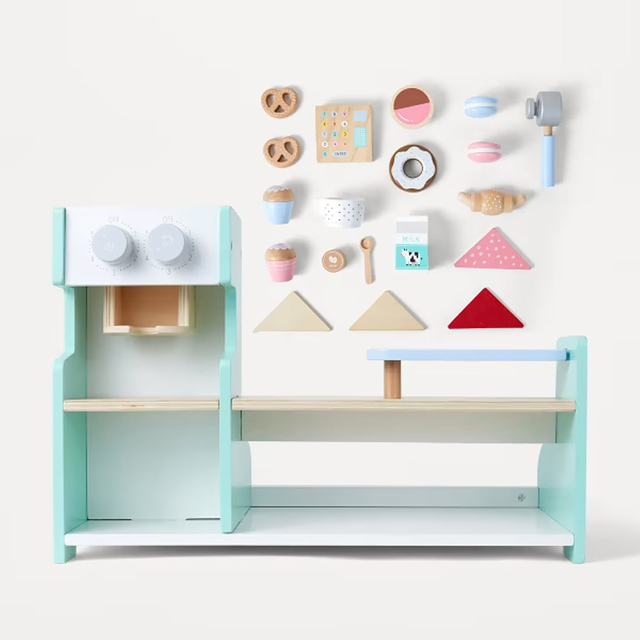 Wooden Coffee & Dessert Shop Play set