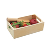 Wooden Vegetable Cutting Play Set and Storage Box