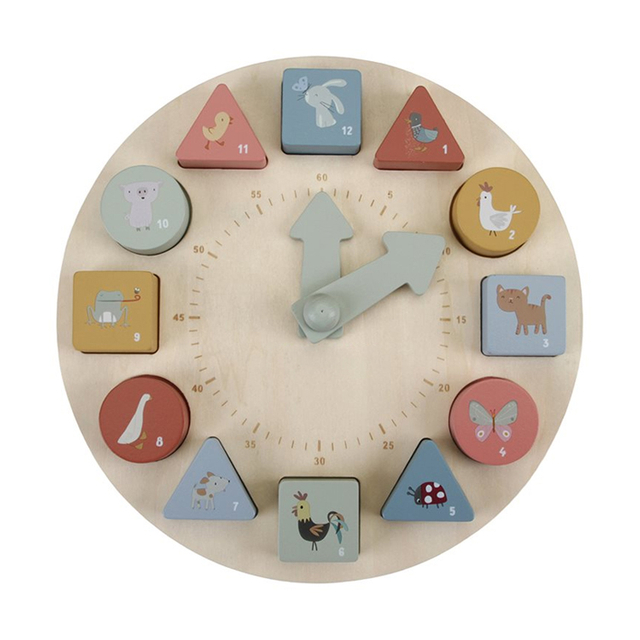Wooden Shape Sorting Clock Toy