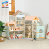 Wooden Multi-Level Townhouse Dollhouse with Furniture for Kids
