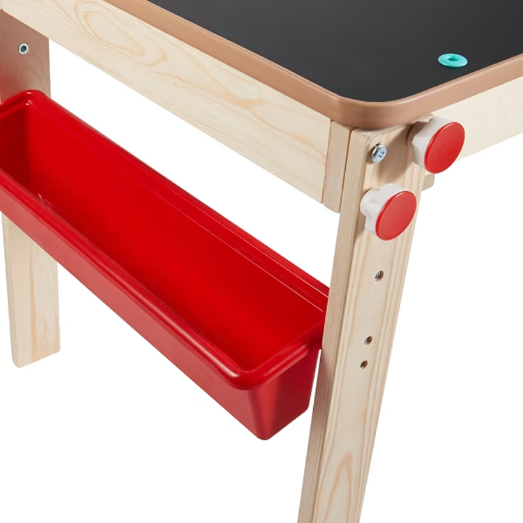 Adjustable Wooden Kids Art Easel with Storage Tray
