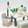 Mini Wooden Dining Room Furniture Set for Dollhouse