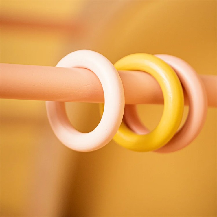  Wooden Rainbow Baby Gym Activity Climbing Frame with Hanging Toys