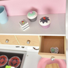 Pink Wooden L-Shaped Kids Play Kitchen Set with Chalkboard