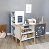  Wooden Kids Pretend Play Grocery Store Set with Chalkboard and Cash Register