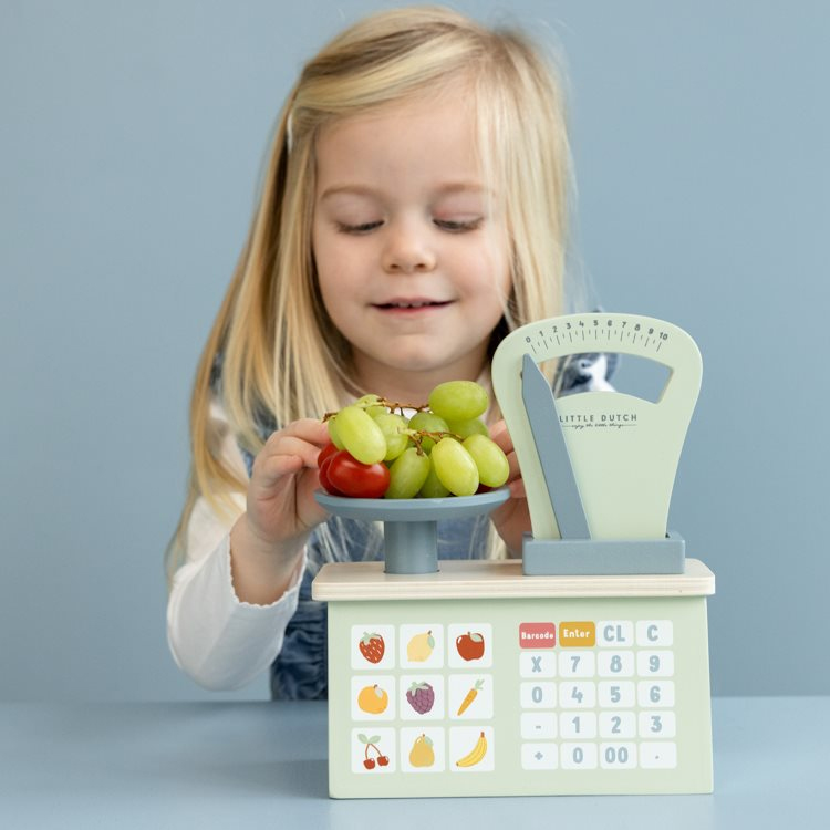 Wooden Toy Balance Scale for Kids' Grocery