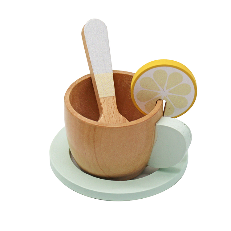 Wooden Tea Party Set for Kids with Snacks and Storage Box