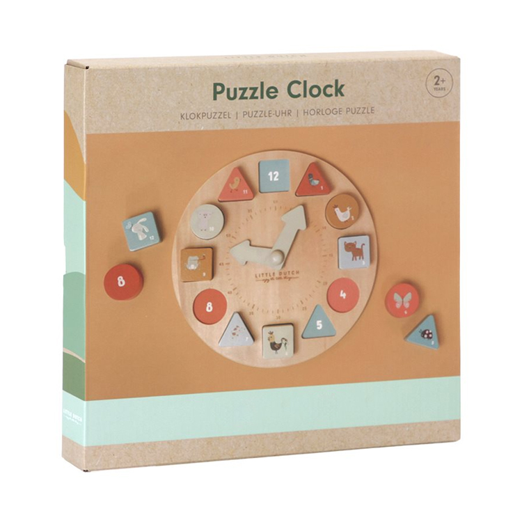 Wooden Shape Sorting Clock Toy
