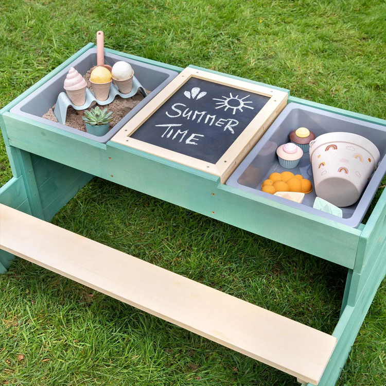 Wooden Kids Picnic Table Set with Benches
