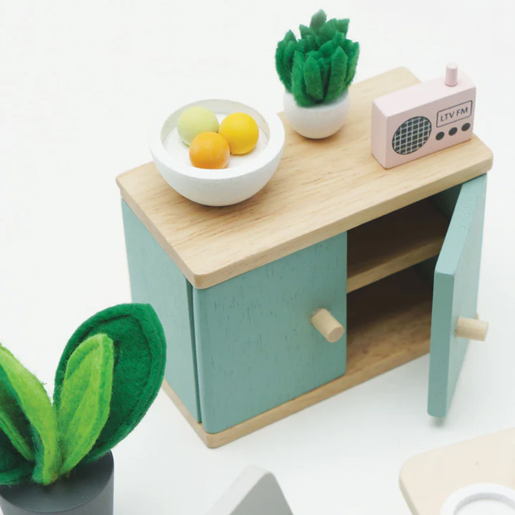 Mini Wooden Dining Room Furniture Set for Dollhouse