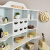 Wooden Kids Grocery Shop Pretend Play Set with Storage and Chalkboard