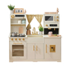 Wooden Kids Play Kitchen Set with Realistic Appliances