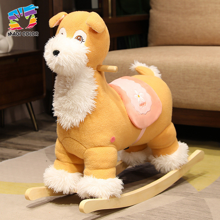 Golden Puppy Plush Rocking Toy for Kids