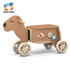 Wooden Animal Push Cart