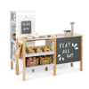  Wooden Kids Pretend Play Grocery Store Set with Chalkboard and Cash Register